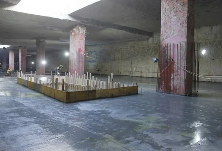 Bakı Metropoliteninin yeni stansiyanın birinci səviyyəsi inşa olunur