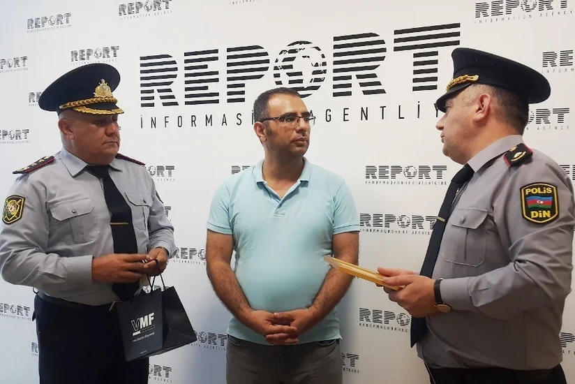 Bakı Şəhər Baş Polis İdarəsi “Report”un redaktorunu təltif edib