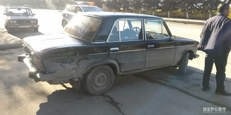 В Кюрдамире столкнулись автомобиль и микроавтобус - ВИДЕО