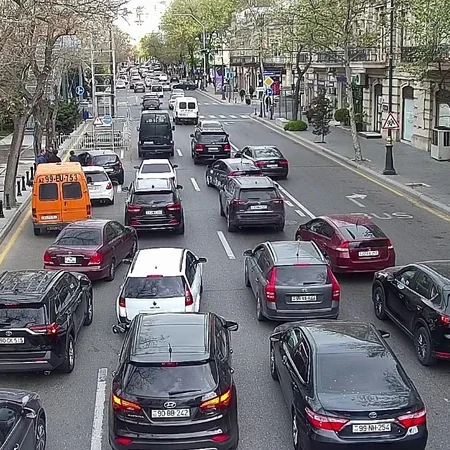 Bakının bir sıra yollarında tıxac var - SİYAHI