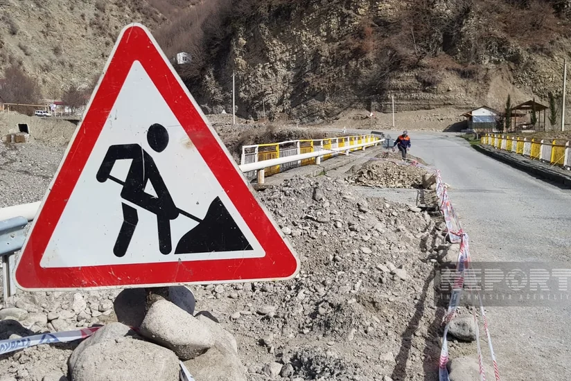 İsmayıllı-Lahıc avtomobil yolunda körpünün uçması səbəbindən yaranan çətinlik aradan qaldırılıb