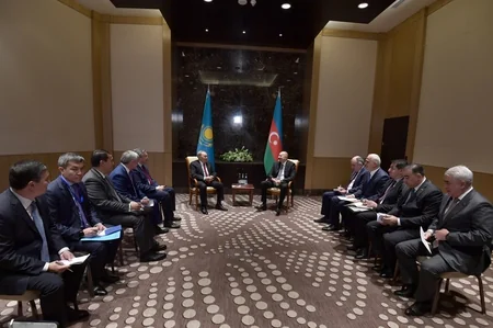 President Ilham Aliyev met with first President of Kazakhstan-Elbasy, Honorary President of Turkic Council Nursultan Nazarbayev
