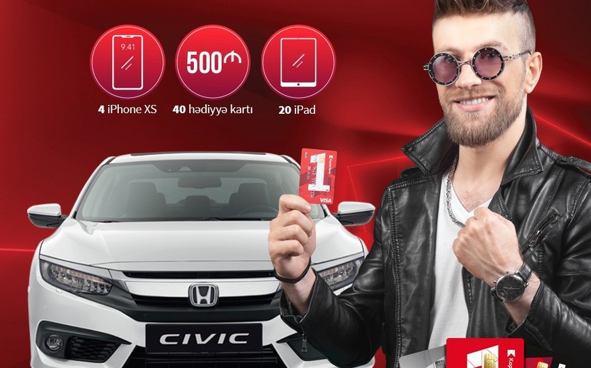 BirKartla alış-veriş edənlər Honda Civic avtomobili qazanacaq