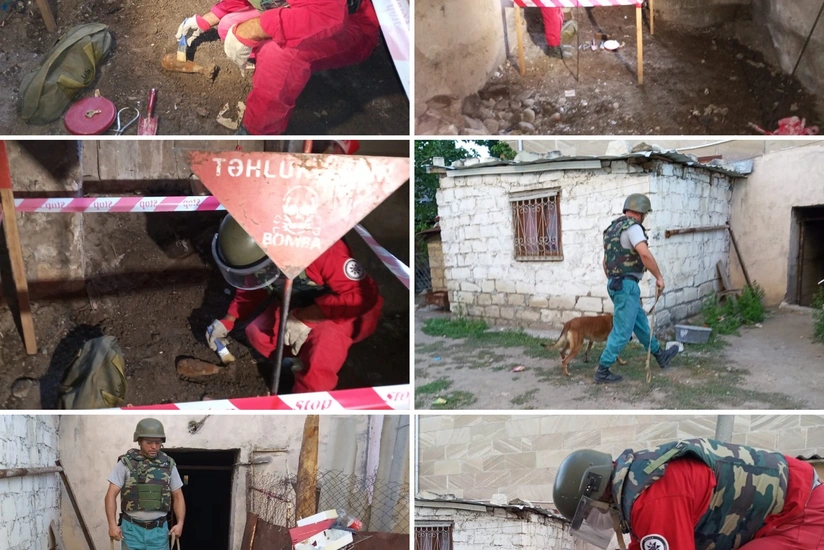 В Товузе обнаружили минометный снаряд