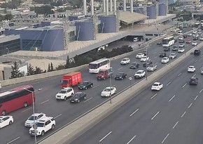 Bakının bir sıra yollarında sıxlıq müşahidə olunur - YENİLƏNİB