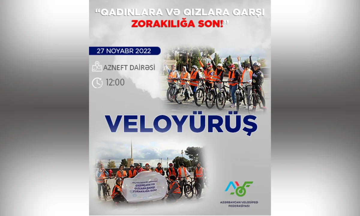 Bakıda Qadınlara və qızlara qarşı zorakılığa son! şüarı altında veloyürüş keçirilib - YENİLƏNİB