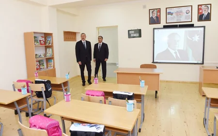 Salyan şəhərində 2 saylı tam orta məktəbin yeni binası istifadəyə verilib