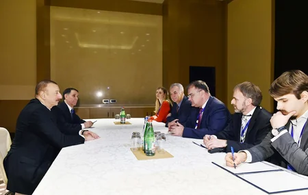 President Ilham Aliyev meets with Mladen Ivanic