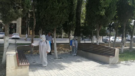 Göyçayda dezinfeksiya işləri aparılır