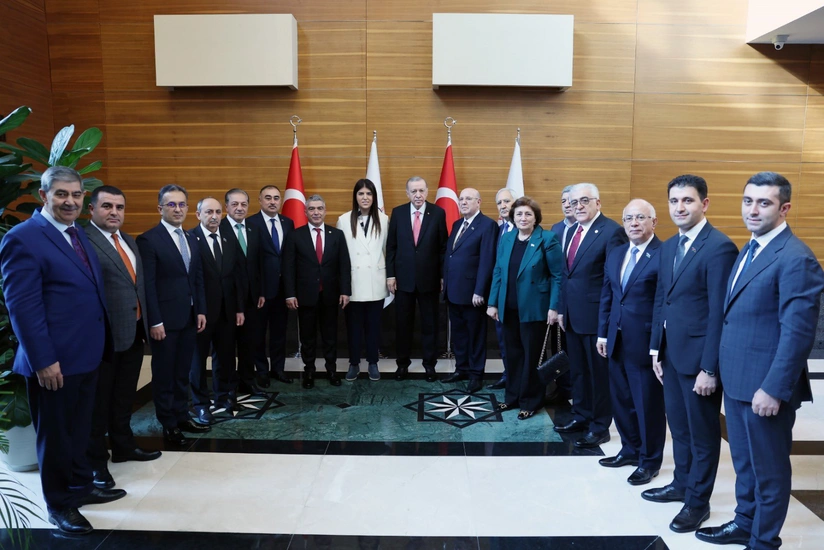 Ərdoğan Azərbaycan parlament nümayəndə heyətini qəbul edib