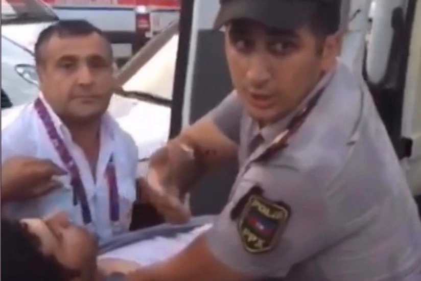 “Sədərək”dəki yanğın zamanı polis əməkdaşları fədakarlıq nümayiş etdiriblər - VİDEO