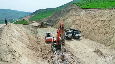 Qubadlı-Eyvazlı avtomobil yolunun tikintisi davam etdirilir