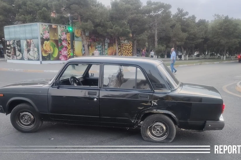 Sumqayıtda iki avtomobil toqquşdu