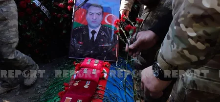 Şəhid polkovnik dəfn olunub