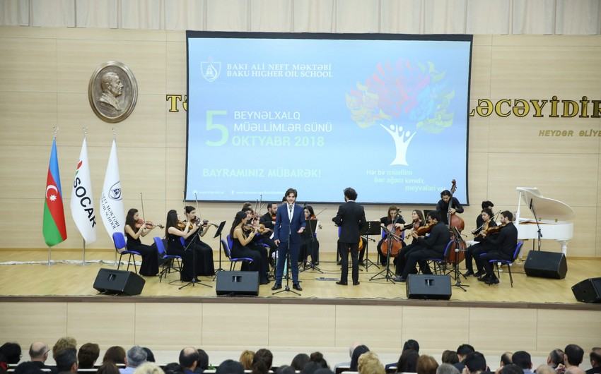 Baku Academy of Music visiting Baku Higher Oil School