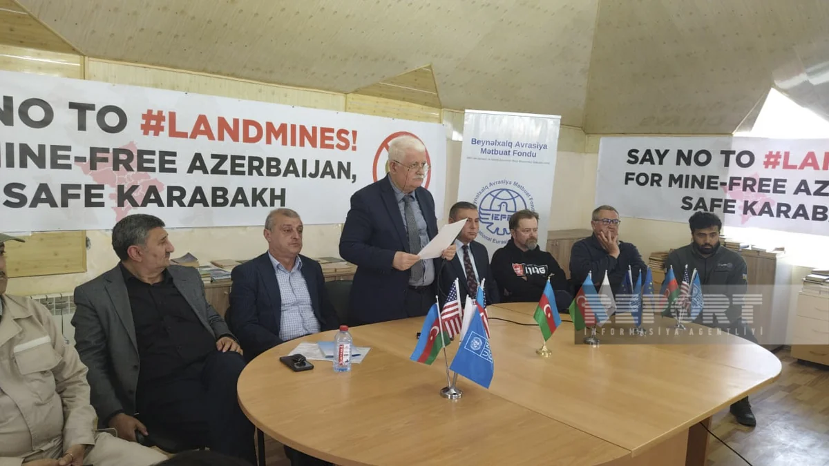 Tərtərdə mina təhlükəsi ilə bağlı konfrans keçirilib, beynəlxalq qurumlara müraciət olunub