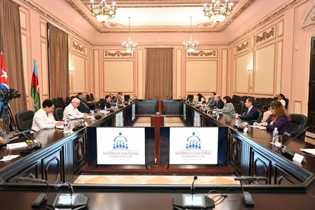Milli Məclisin sədri Kubanın Milli Assambleyasının sədri ilə görüşüb