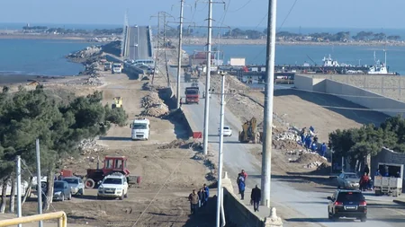 Qala-Pirallahı yolunun 22-23-cü km-lik hissəsi yenidən qurulur - VİDEO