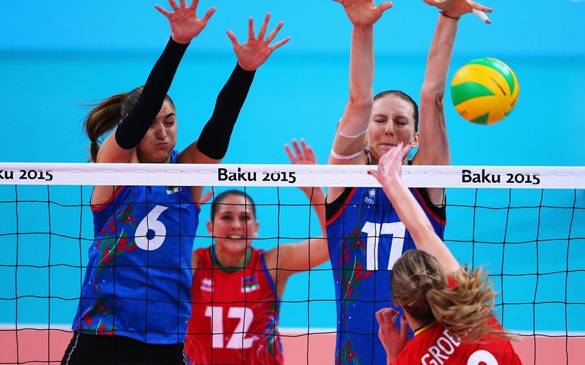 Bakı 2015: Azərbaycanın qadın voleybolçuları yarımfinala vəsiqə qazanıb