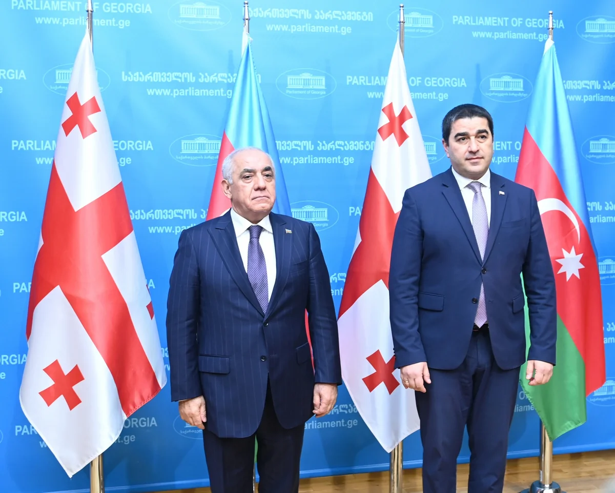 Azərbaycanın Baş naziri Tbilisidə Gürcüstan parlamentinin sədri ilə görüşüb