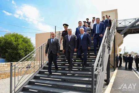 Bakı-Şamaxı-Yevlax avtomobil yolunda piyada keçidi istifadəyə verilib