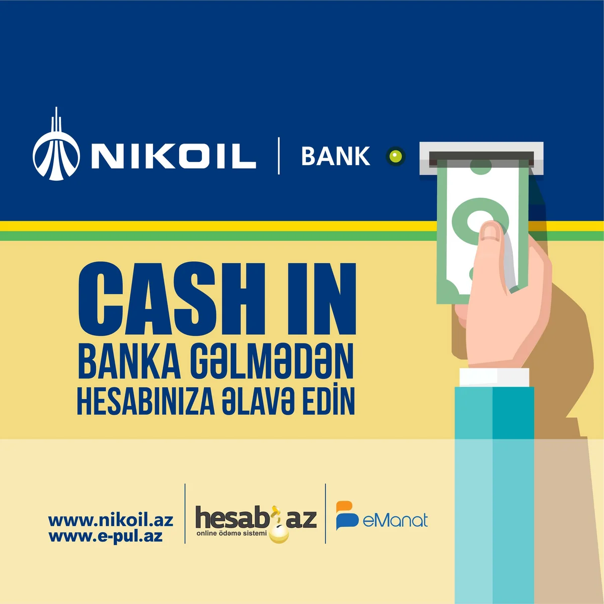 Nikoil Bank Cash-in xidmətini yeniləyib