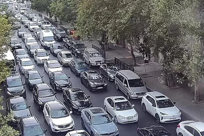 Bakının bir sıra yollarında tıxac müşahidə edilir