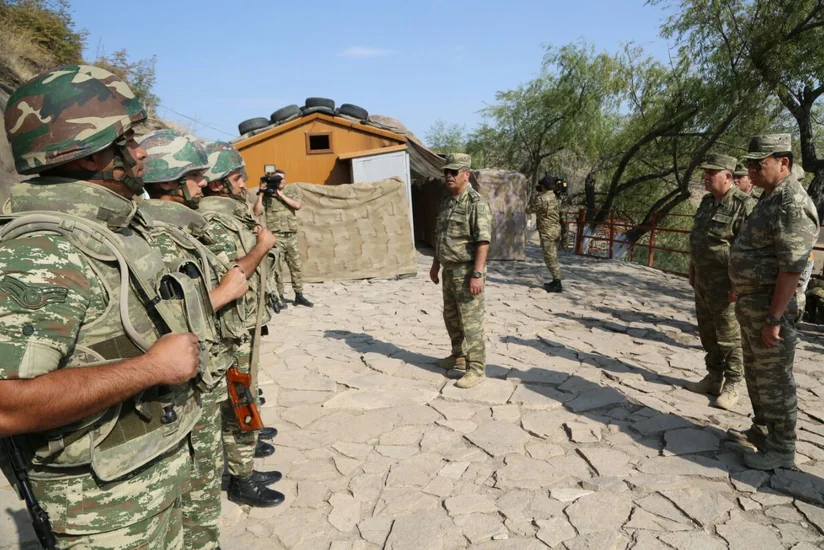 Zakir Hasanov visits military units in defense zone of Azerbaijani-Armenian state border