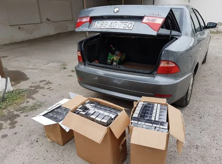 Azərbaycana qaçaqmalçılıq yolu ilə gətirilmiş 50 min ədəd siqaretin realizəsinin qarşısı alınıb