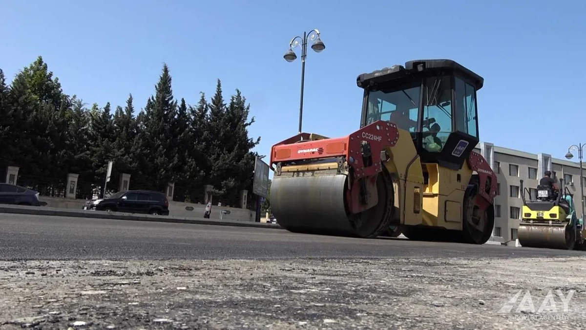 “Qələbə dairəsi”dən “20 Yanvar” dairəsi istiqamətində asfaltlanma işləri yekunlaşıb
