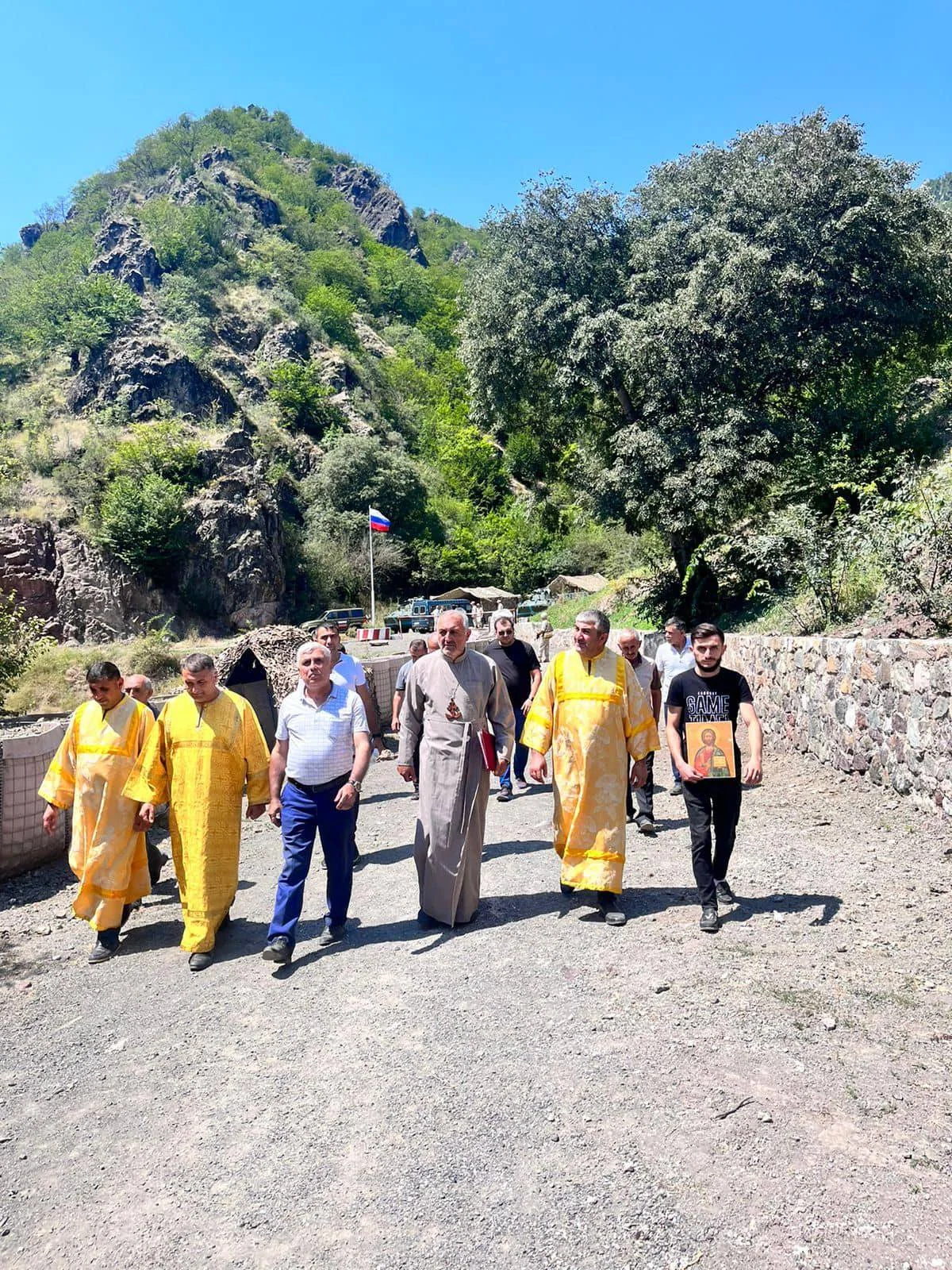 Albanian-Udi religious community members visit Khudavang monastery 