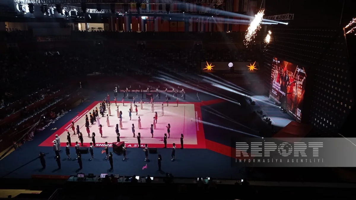 Bakıda bədii gimnastika üzrə Avropa çempionatının təntənəli açılış mərasimi olub
