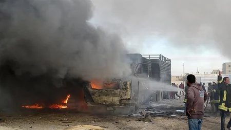 ​Rusiya Suriyaya yardım aparan tırları bombalayıb, 7 nəfər ölüb - VİDEO - YENİLƏNİB