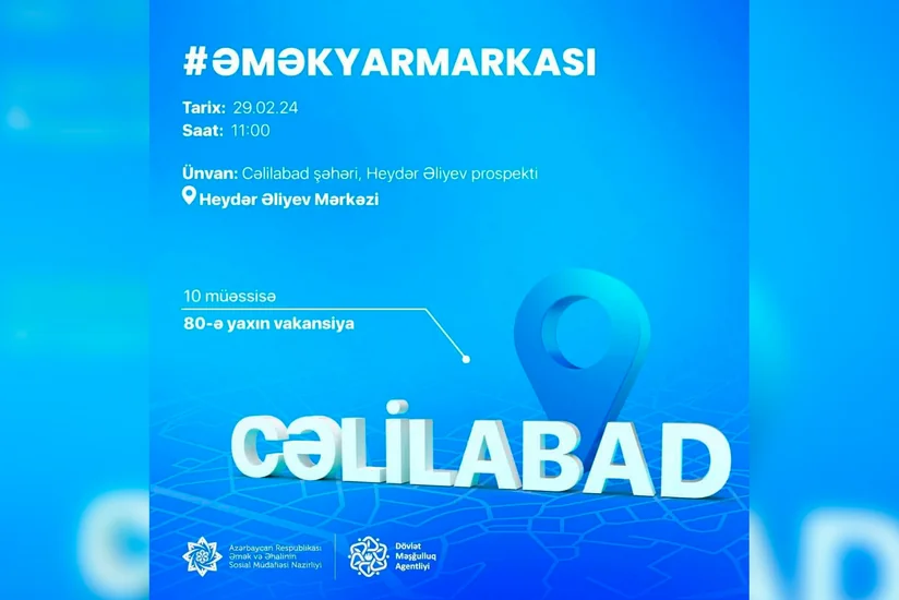 Cəlilabadda əmək yarmarkası keçiriləcək