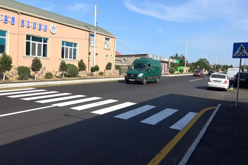 Saray qəsəbəsinin mərkəzi yolu əsaslı təmir edilib