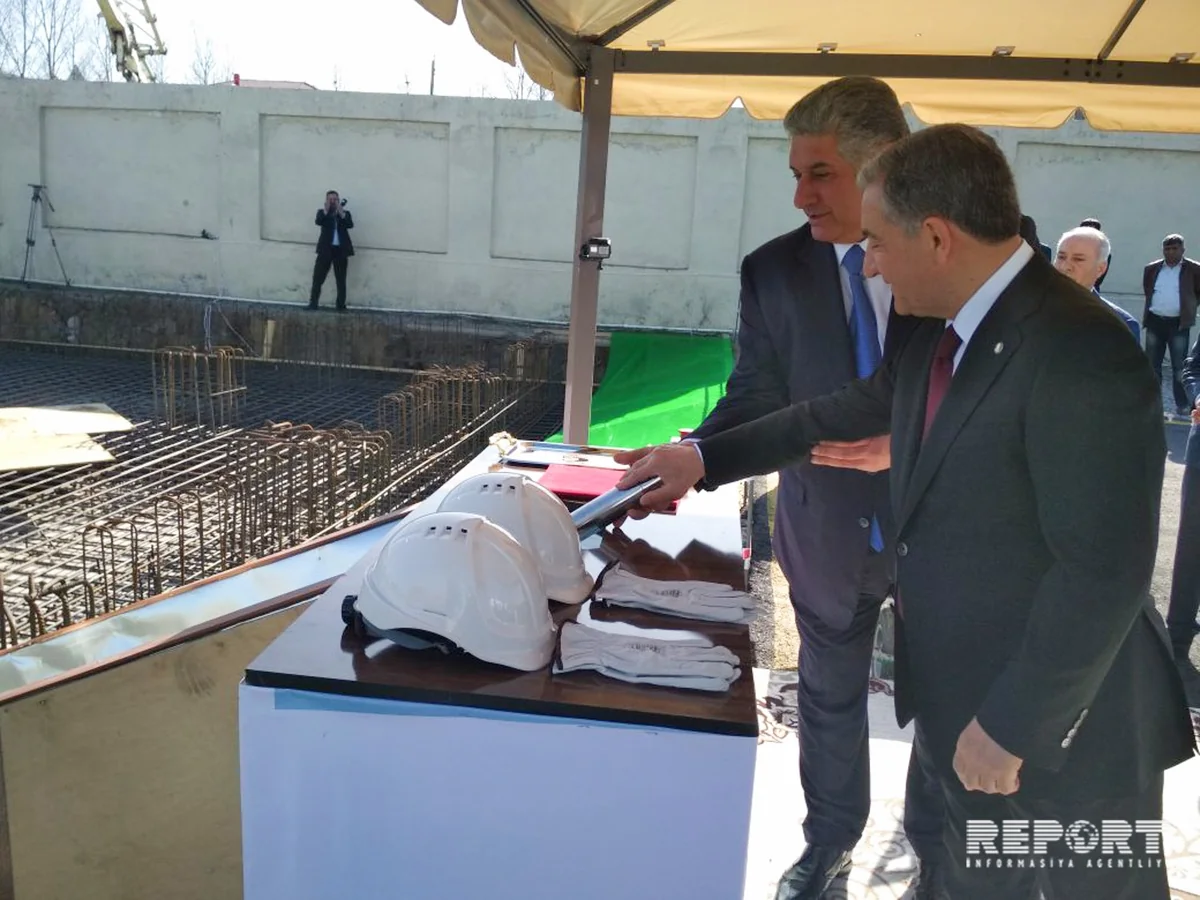 Beyləqan Olimpiya İdman Kompleksinin təməli qoyulub - FOTO