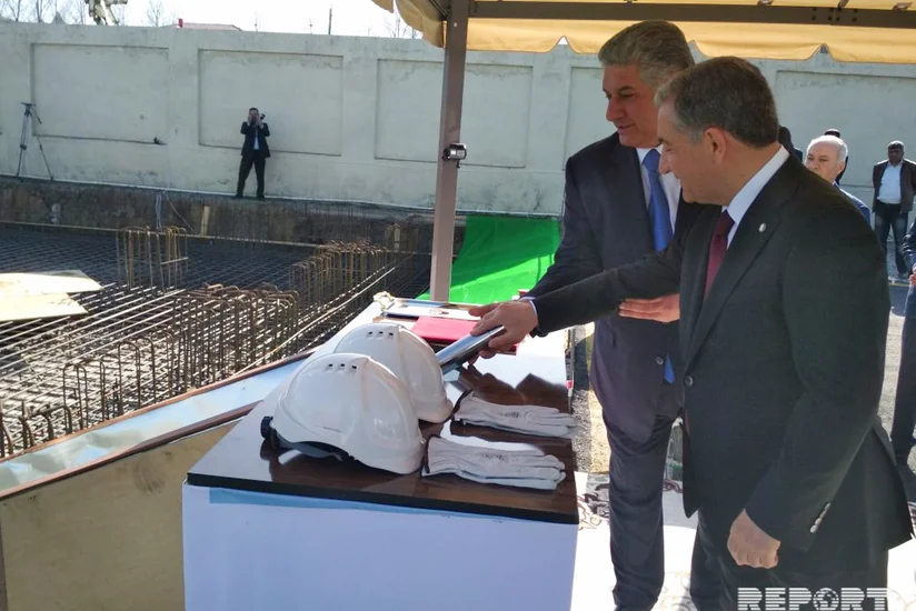 Beyləqan Olimpiya İdman Kompleksinin təməli qoyulub - FOTO