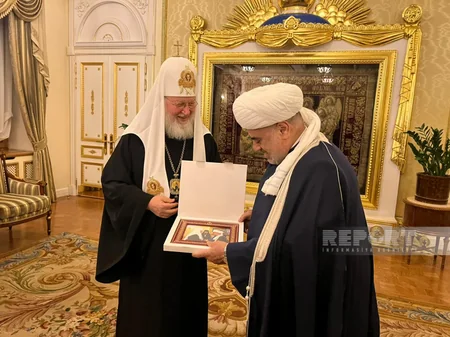 Allahşükür Paşazadə Moskvanın və bütün Rusiyanın Patriarxı ilə görüşüb