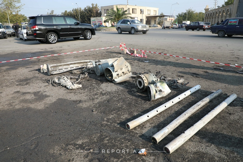 Bərdəyə atılan Smerç raketlərinin qalıqları