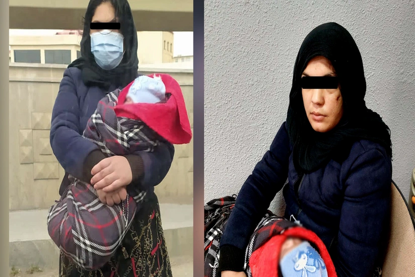 Bakıda körpə qızı ilə dilənçilik edən qadın saxlanılıb