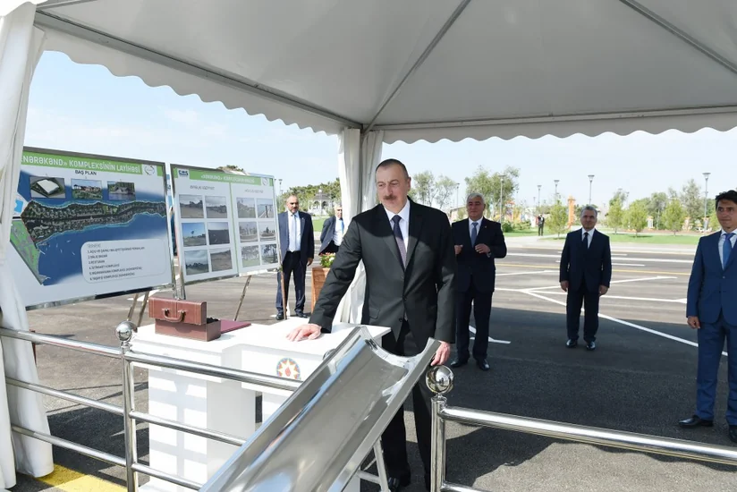 President Ilham Aliyev laid foundation of fish hatcheries in Pirallahi district