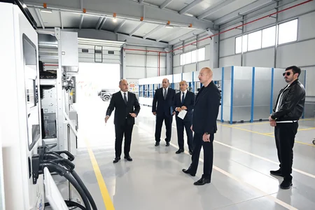 Prezident İlham Əliyev Ağdam Sənaye Parkında görülən işlərlə tanış olub, yeni zavodların açılışlarında iştirak edib