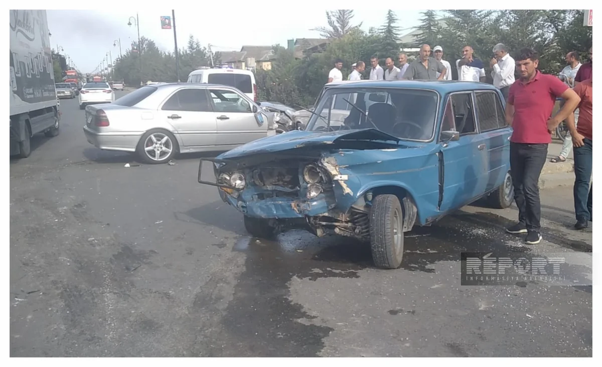 Cəlilabadda zəncirvari yol qəzası olub, xəsarət alanlar var
