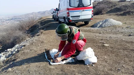Şəmkirdə əl qumbaraları və mərmilər tapıldı