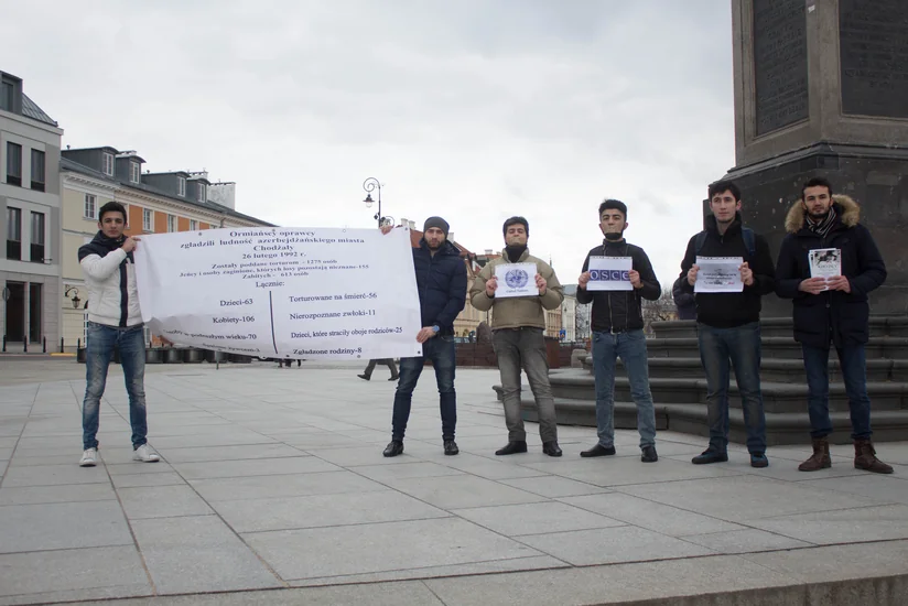 ​Polşada Xocalı soyqırımı ilə bağlı aksiya keçirilib - FOTO