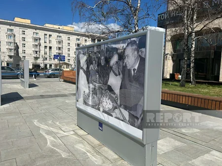 Sahibə Qafarova TASS-da Heydər Əliyevin 100 illiyinə həsr olunan sərgi ilə tanış olub