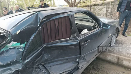 В Товузе столкнулись два автомобиля, есть пострадавшие