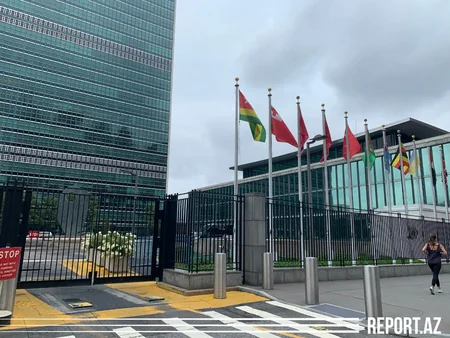 Ermənistanın BMT-dəki nümayəndəliyi qarşısında aksiya keçirilib