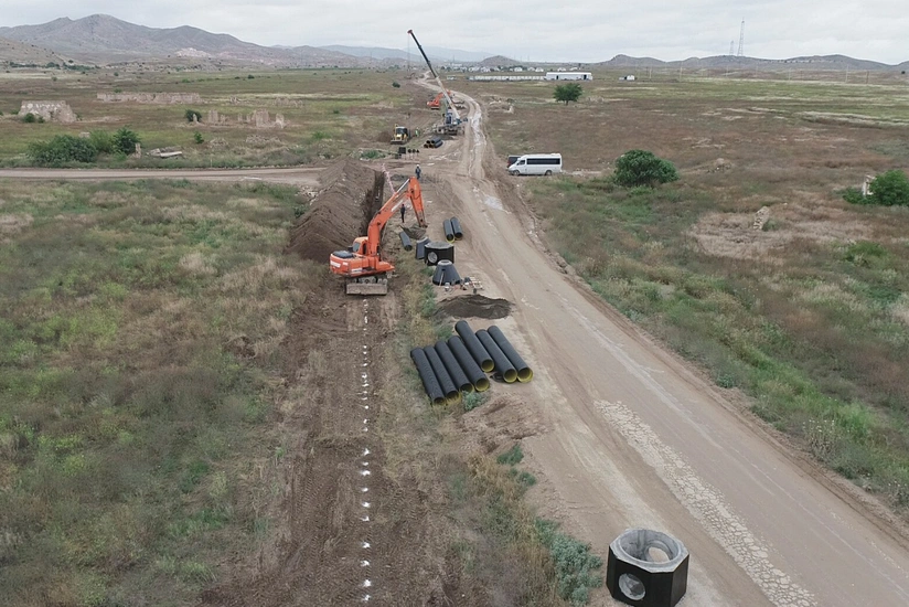 Drinking and wastewater infrastructures being created in Azerbaijan's Jabrayil