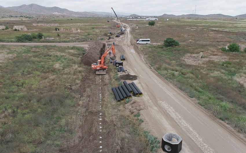 Cəbrayıl şəhərində içməli və tullantı su infrastrukturları yaradılır